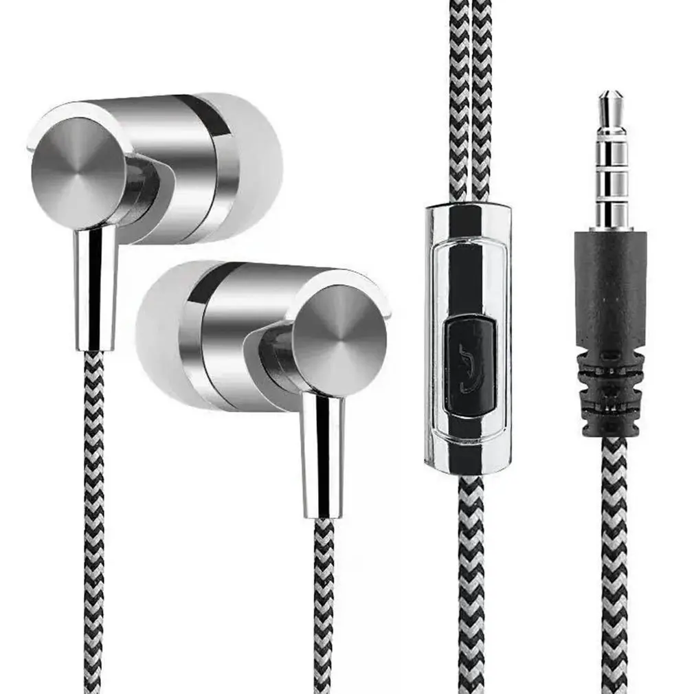 New In-ear Earphones Heavy Bass Nylon Cable Sturdy Tensile Earphones With Microphone Universal Portable Earphone
New In-ear Earphones Heavy Bass Nylon Cable Sturdy Tensile Earphones With Microphone Universal Portable Earphone
