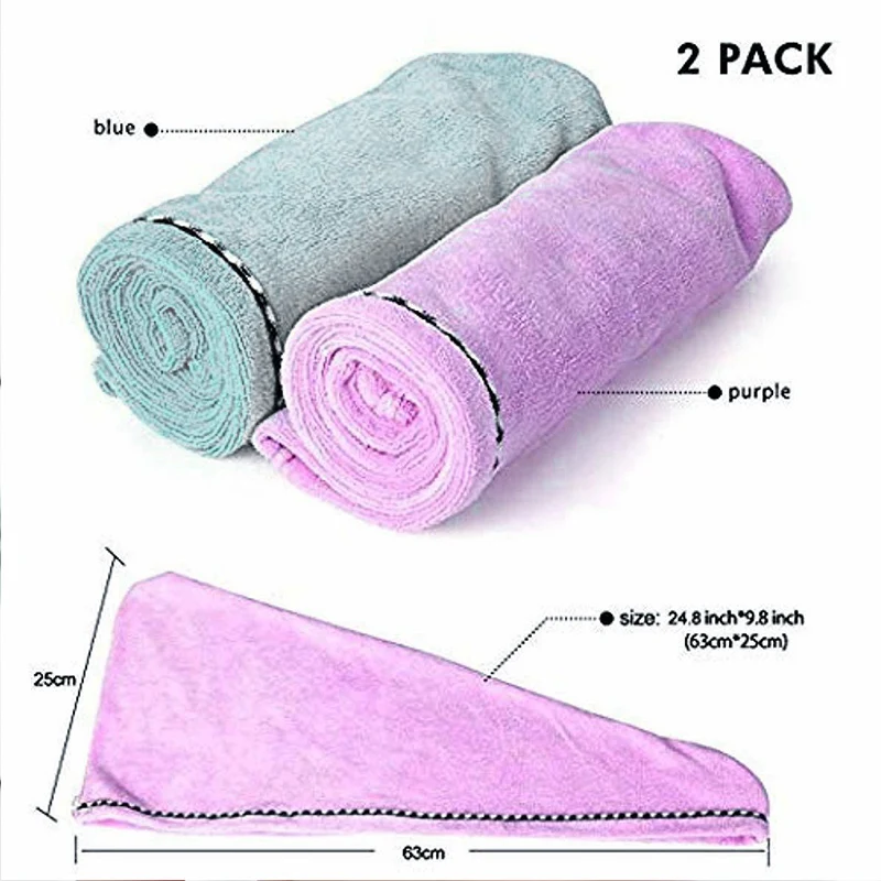 2Pcs Hair Dry Towel Microfiber Wrapped Bath Cap Quick Drying Shower Towel with Button 2019ing
2Pcs Hair Dry Towel Microfiber Wrapped Bath Cap Quick Drying Shower Towel with Button 2019ing