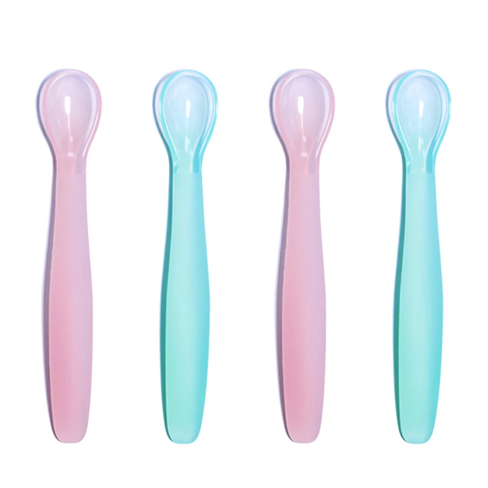 2 Colors Of Baby Soft Silicone Spoon Candy Color Temperature Sensing Spoon Children Food Baby Feeding Dishes Feeder Appliance
2 Colors Of Baby Soft Silicone Spoon Candy Color Temperature Sensing Spoon Children Food Baby Feeding Dishes Feeder Appliance