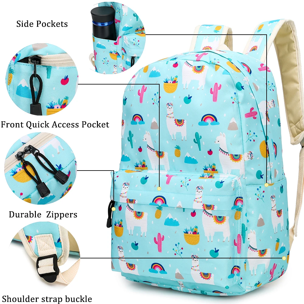 Alpaca 3pcs Sets Backpack+Meal Pack+Pencil Case Printing School Canvas Student Teenage Shoulder Bags Mini Travel Backpack 2021
Alpaca 3pcs Sets Backpack+Meal Pack+Pencil Case Printing School Canvas Student Teenage Shoulder Bags Mini Travel Backpack 2021