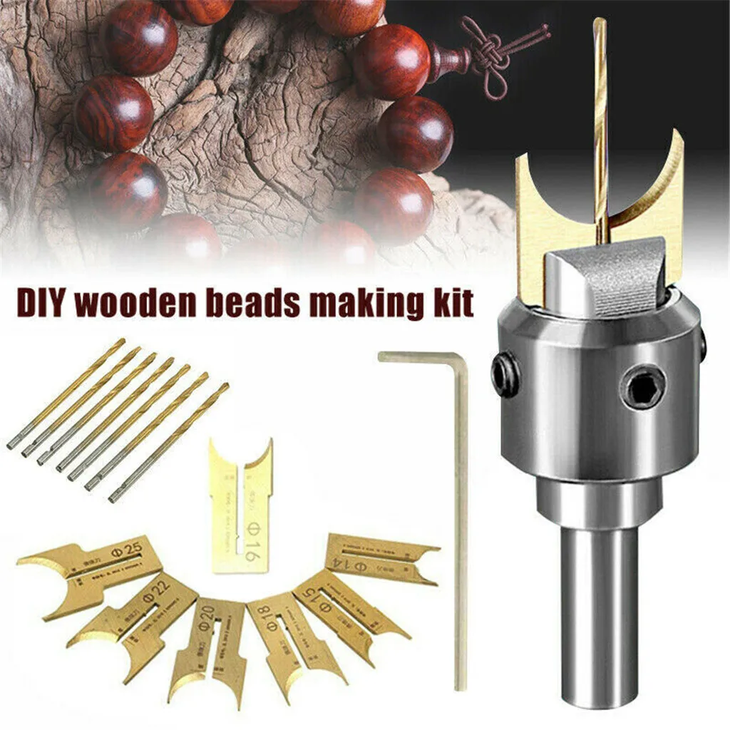 16PCS Pattern Wooden Bead Maker Beads Drill Bit Mini Milling Cutter Set tool Kit Tool For DIY New Durable Woodworking Tool Kit
16PCS Pattern Wooden Bead Maker Beads Drill Bit Mini Milling Cutter Set tool Kit Tool For DIY New Durable Woodworking Tool Kit