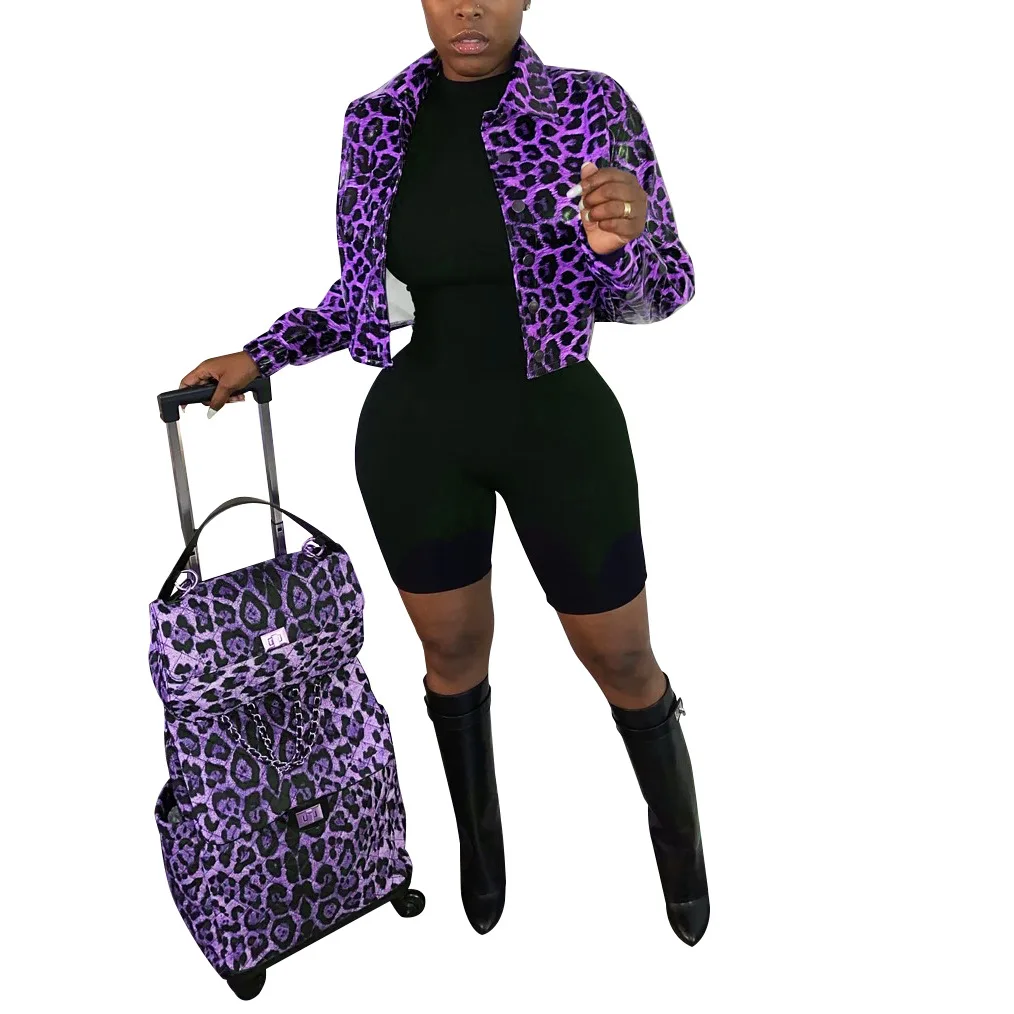 Fashion Leopard PU Leather Jacket Women 2020 Short Coat Long Sleeve Metal Button Turn-down Collar Motor Biker Jacket Crop Top
Fashion Leopard PU Leather Jacket Women 2020 Short Coat Long Sleeve Metal Button Turn-down Collar Motor Biker Jacket Crop Top