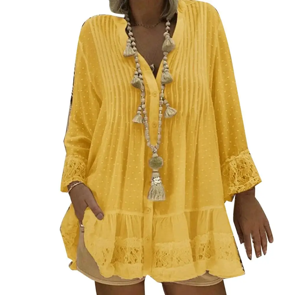 Womens Tops And Blouses Plus Size S-5XL Women Casual Long Sleeve Solid Color Loose V-neck Shirt Blouse Top Camisa Mujer Modis 
Womens Tops And Blouses Plus Size S-5XL Women Casual Long Sleeve Solid Color Loose V-neck Shirt Blouse Top Camisa Mujer Modis