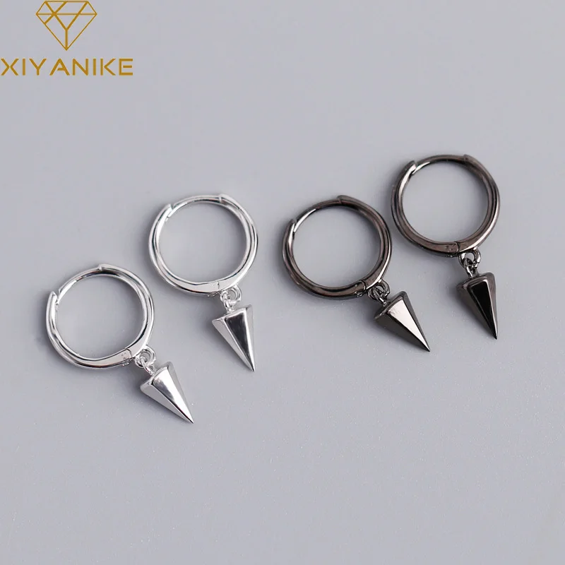 Goldria 925 Sterling Silver Geometric Hexagonal Conical Pendant Hoop Earrings Punk Trendy Fashion Handmade Jewelry Couple Gift
Goldria 925 Sterling Silver Geometric Hexagonal Conical Pendant Hoop Earrings Punk Trendy Fashion Handmade Jewelry Couple Gift