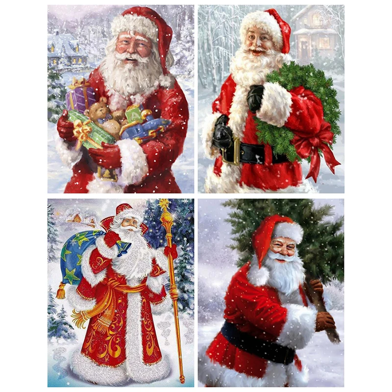 Алмазная картина Санта-Клаус, квадратная картина ручной работы, подарок, фотомозаика, домашний декор 
Алмазная картина Санта-Клаус, квадратная картина ручной работы, подарок, фотомозаика, домашний декор