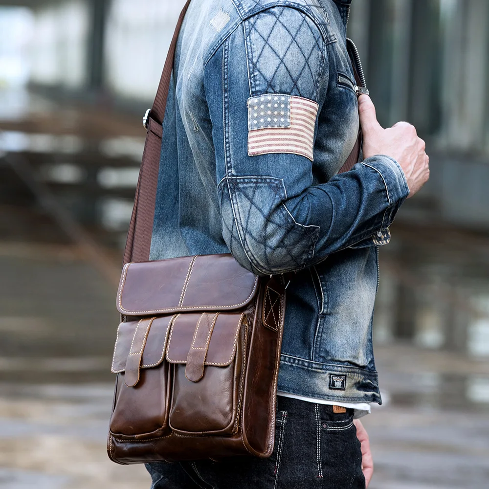 Genuine Leather Men Shoulder Bag Handbag Large Capacity Crossbody Bags Business Zipper Multifunctional Messenger Bag
Genuine Leather Men Shoulder Bag Handbag Large Capacity Crossbody Bags Business Zipper Multifunctional Messenger Bag