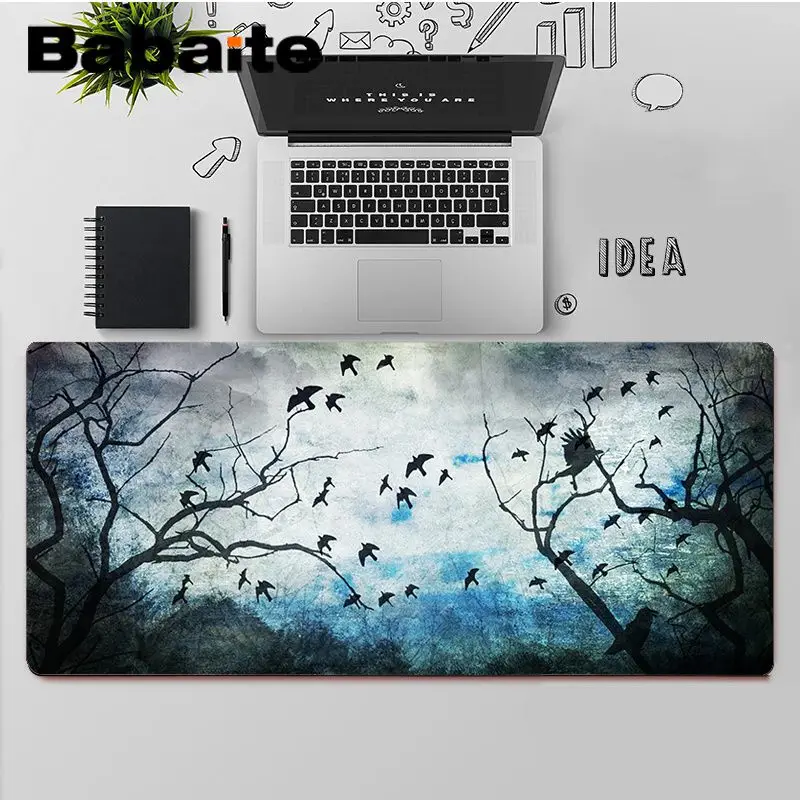 Babaite High Quality Skull and raven on a moonlight Locking Edge Mouse Pad Game Rubber Computer Gaming mousepad
Babaite High Quality Skull and raven on a moonlight Locking Edge Mouse Pad Game Rubber Computer Gaming mousepad
