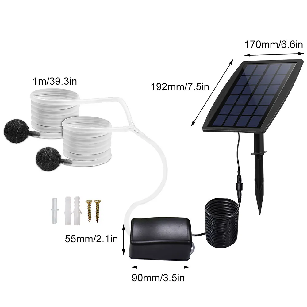 Solar Air Pump Kit Inserting Ground Water Air Pump Oxygenator Solar Aerator With Oxygen Hoses Air Stone For Pond Fish Garden
Solar Air Pump Kit Inserting Ground Water Air Pump Oxygenator Solar Aerator With Oxygen Hoses Air Stone For Pond Fish Garden
