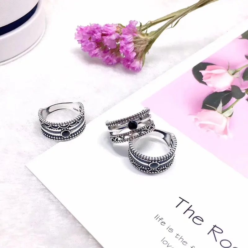 Black Thai silver Han Guodong door han edition web celebrity female product s925 pure silver ring drop rubber rings
Black Thai silver Han Guodong door han edition web celebrity female product s925 pure silver ring drop rubber rings