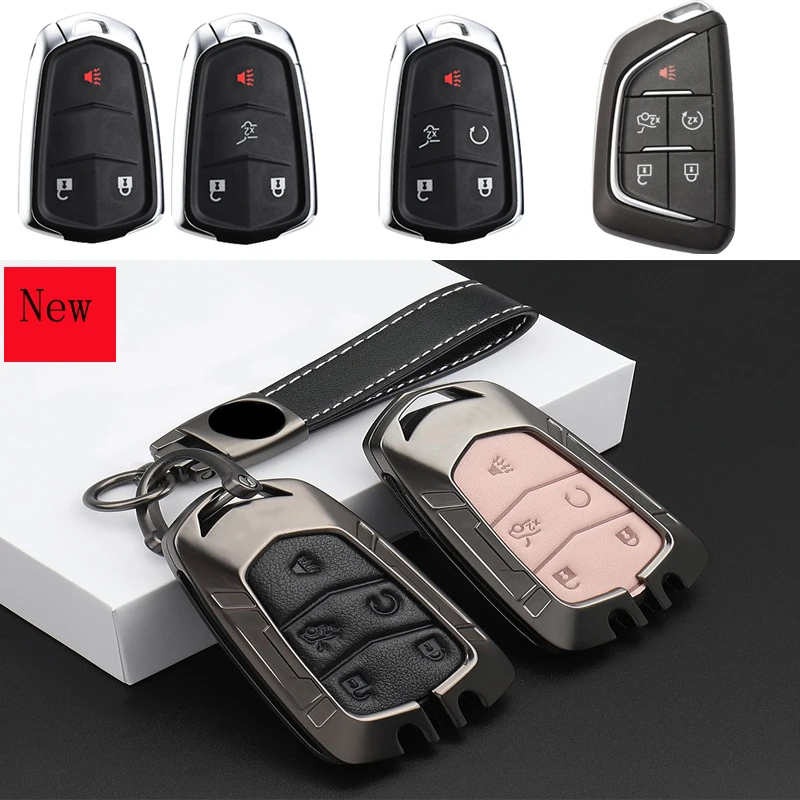 

High-Quality Aluminium Alloy Car Smart Key Case Cover for Cadillac CT6 XT4 XT5 XT6 XTS CT4 CT5 ATSL Car Accessories