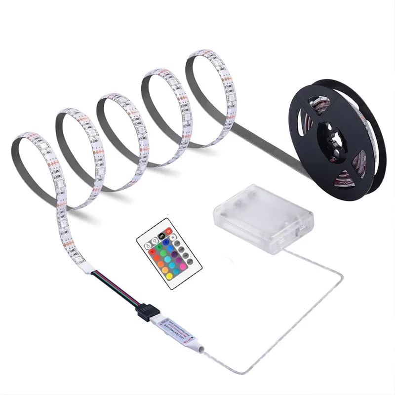 RGB Neon LED Strip Battery Drive Flash Led Strip 5050 Flexible Decoration TV Background Stripe Light With 24Key Remote Control
RGB Neon LED Strip Battery Drive Flash Led Strip 5050 Flexible Decoration TV Background Stripe Light With 24Key Remote Control