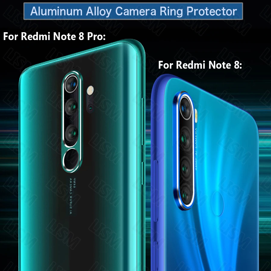 Для Xiaomi Redmi Note 8 Pro задняя камера металлическое кольцо линза защита экрана Мягкий