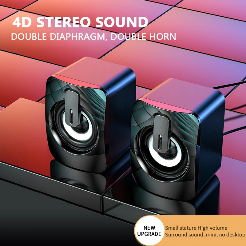 Mini Computer Speaker USB Wired Speakers 4D Stereo Sound Surround Loudspeaker For PC Laptop Notebook Not Loudspeakers
Mini Computer Speaker USB Wired Speakers 4D Stereo Sound Surround Loudspeaker For PC Laptop Notebook Not Loudspeakers