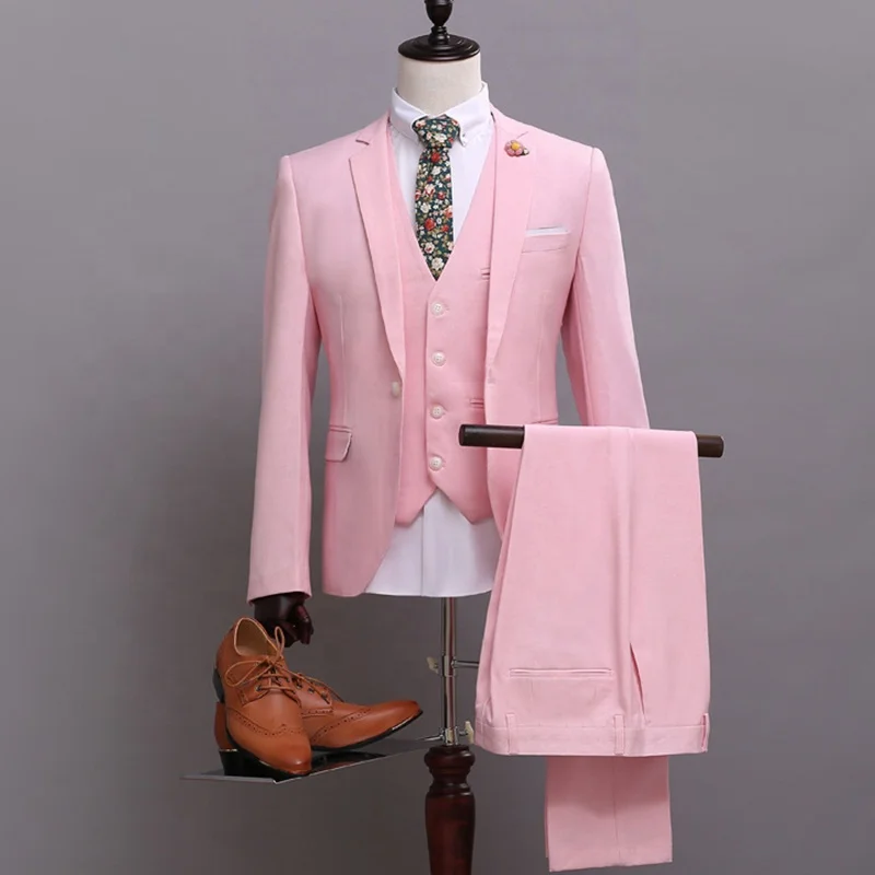 2021 Custom Made Pink Suit Mens Wedding Prom Suits Fashion Groomsmen Slim Fit Tuxedos 3 Piece Set (Jacket+Vest+Pants)
2021 Custom Made Pink Suit Mens Wedding Prom Suits Fashion Groomsmen Slim Fit Tuxedos 3 Piece Set (Jacket+Vest+Pants)