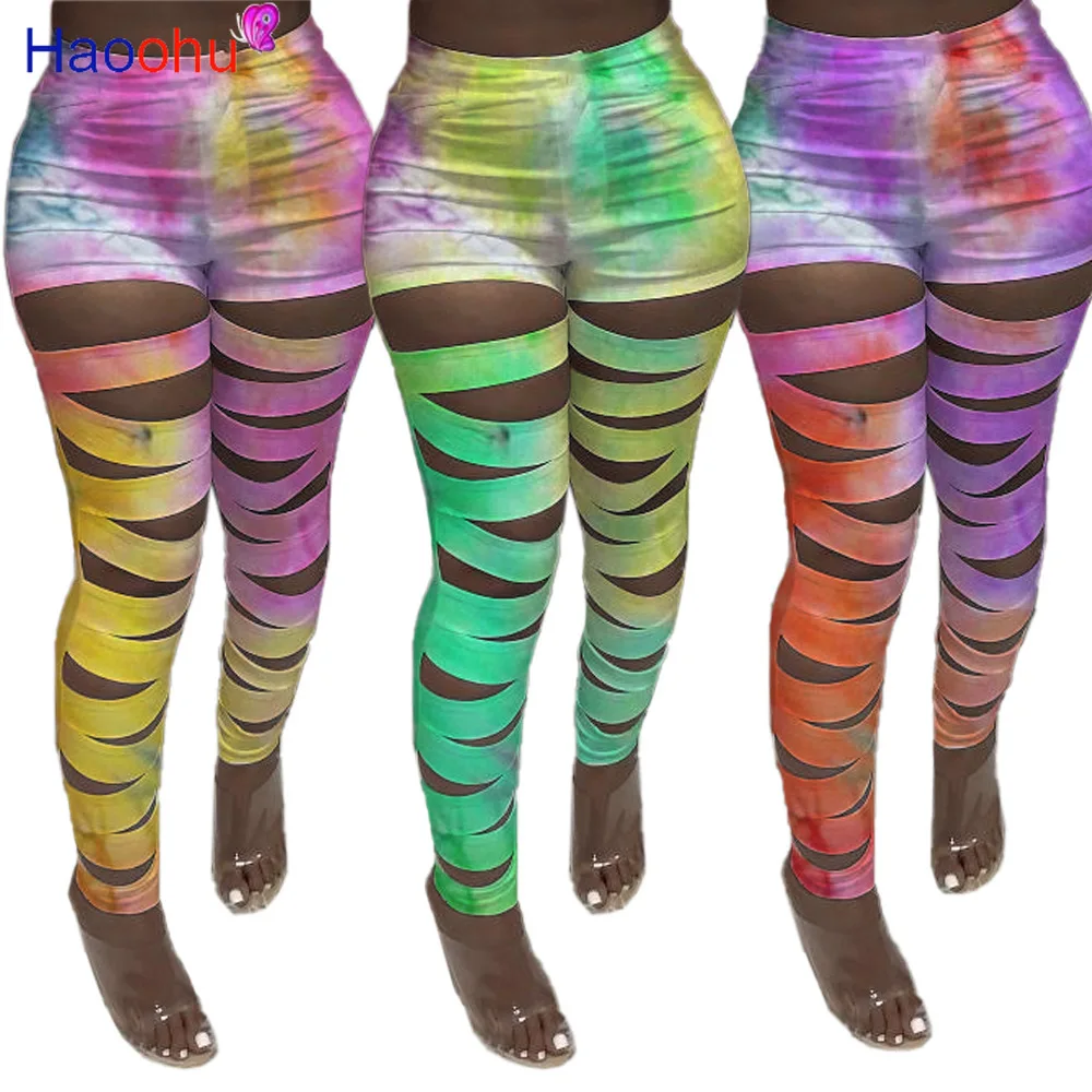 HAOOHU Women Tie Dye Print Hollow Out Legging Pants High Waist Lace Up Cross Pencil Sexy Party Streetwear Trousers
HAOOHU Women Tie Dye Print Hollow Out Legging Pants High Waist Lace Up Cross Pencil Sexy Party Streetwear Trousers
