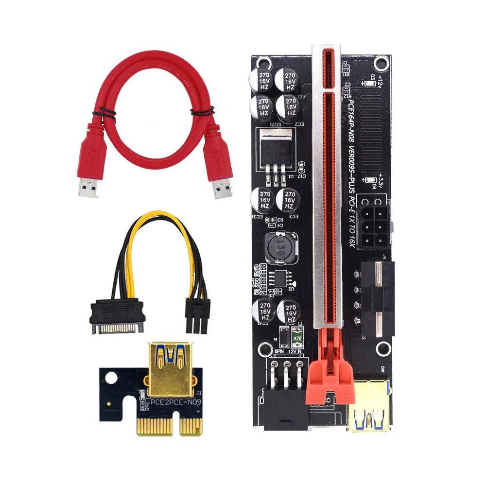 PCIE Riser 009s Plus PCI Express Extension Card PCI Express X16 VER009s PLUS Riser Card For Mining
PCIE Riser 009s Plus PCI Express Extension Card PCI Express X16 VER009s PLUS Riser Card For Mining