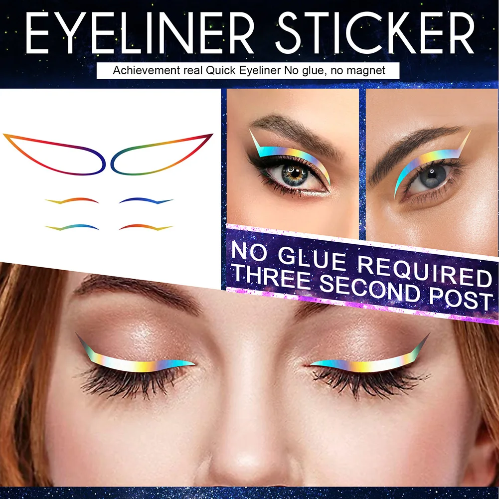 Eyeliner Sticker Waterproof Sweatproof Eyeliner Stickers Self-Adhesive Eye Line Strip Sticker Makeup for Party Stage Club
Eyeliner Sticker Waterproof Sweatproof Eyeliner Stickers Self-Adhesive Eye Line Strip Sticker Makeup for Party Stage Club