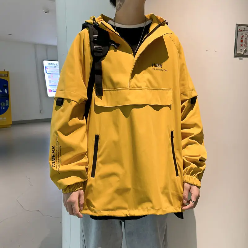 Men Streetwear Jackets Hip Hop Harajuku Men's Half Zip Pullover Hoodie Large Size Tooling Jacket Spring Autumn New Mens Clothing
Men Streetwear Jackets Hip Hop Harajuku Men's Half Zip Pullover Hoodie Large Size Tooling Jacket Spring Autumn New Mens Clothing