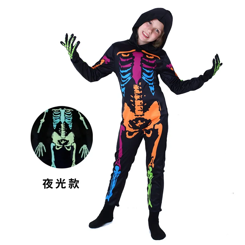 Halloween costumes children's bone frame ghost clothes horror clothes luminous color skull Cosplay ball clothes demon slayer
Halloween costumes children's bone frame ghost clothes horror clothes luminous color skull Cosplay ball clothes demon slayer