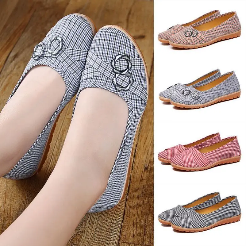 Women Shoes Casual Flat Soft Bottom Driving Rubber Sole Breathable Summer Comfortable Training Shallow Mouth Plaid Old Beijing
Women Shoes Casual Flat Soft Bottom Driving Rubber Sole Breathable Summer Comfortable Training Shallow Mouth Plaid Old Beijing