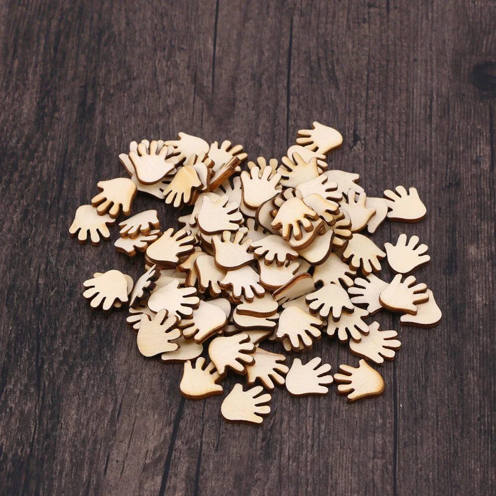 100pcs Cartoon Palm Shape Wooden Pieces Cutouts Craft Embellishments Wood Ornament Manual Accessories for DIY Art
100pcs Cartoon Palm Shape Wooden Pieces Cutouts Craft Embellishments Wood Ornament Manual Accessories for DIY Art