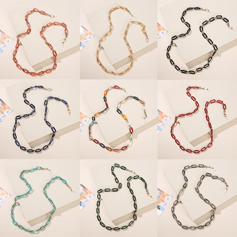 New Korean Elegant Acrylic Glasses Chain Simple Solid Color Mask chain Bohemia Sunglasses Mask Chains For Women Accessories
New Korean Elegant Acrylic Glasses Chain Simple Solid Color Mask chain Bohemia Sunglasses Mask Chains For Women Accessories