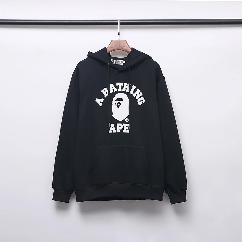 classic ape head printed cotton plus fleece hooded sweater black white gray army green M~XXL
classic ape head printed cotton plus fleece hooded sweater black white gray army green M~XXL
