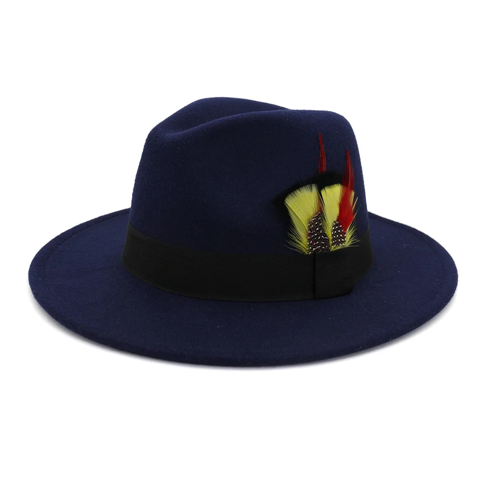Женская шерстяная ковбойская шляпа в стиле ретро с широкими полями шапка Cowgirl Jazz