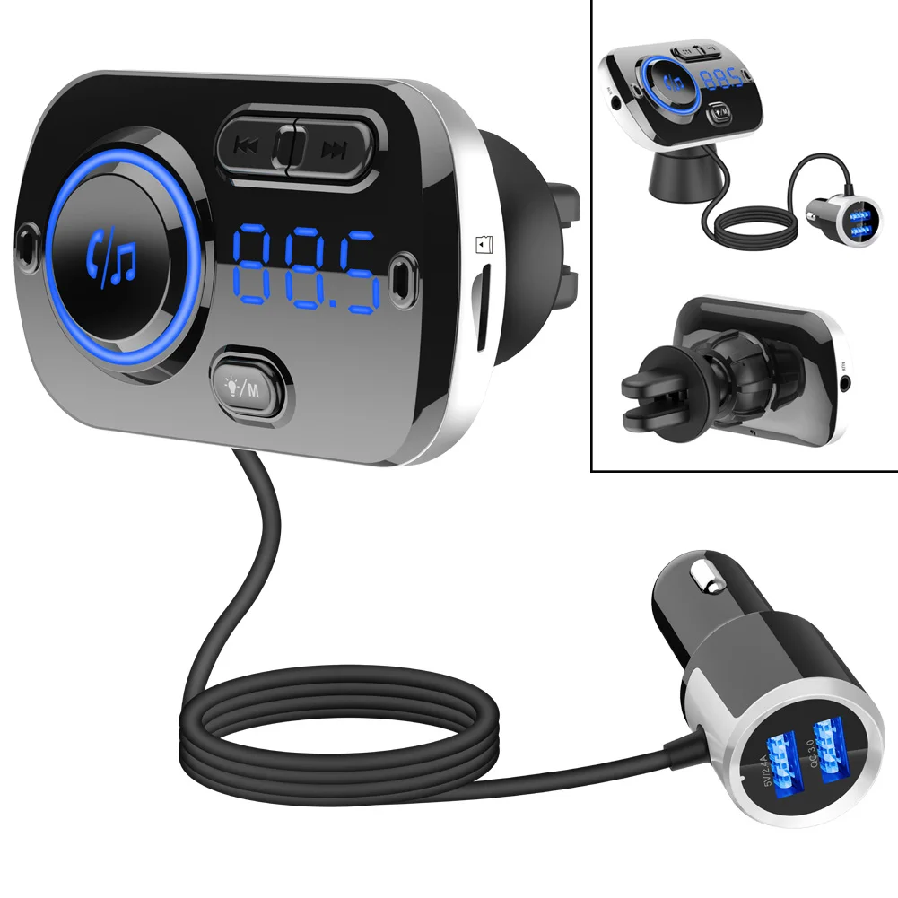 FM-трансмиттер совместимый с Bluetooth 5,0, Автомобильный FM-модулятор QC3.0, зарядное устройство с двумя USB, автомобильный громкой связи, автомобильн...
FM-трансмиттер совместимый с Bluetooth 5,0, Автомобильный FM-модулятор QC3.0, зарядное устройство с двумя USB, автомобильный громкой связи, автомобильн...