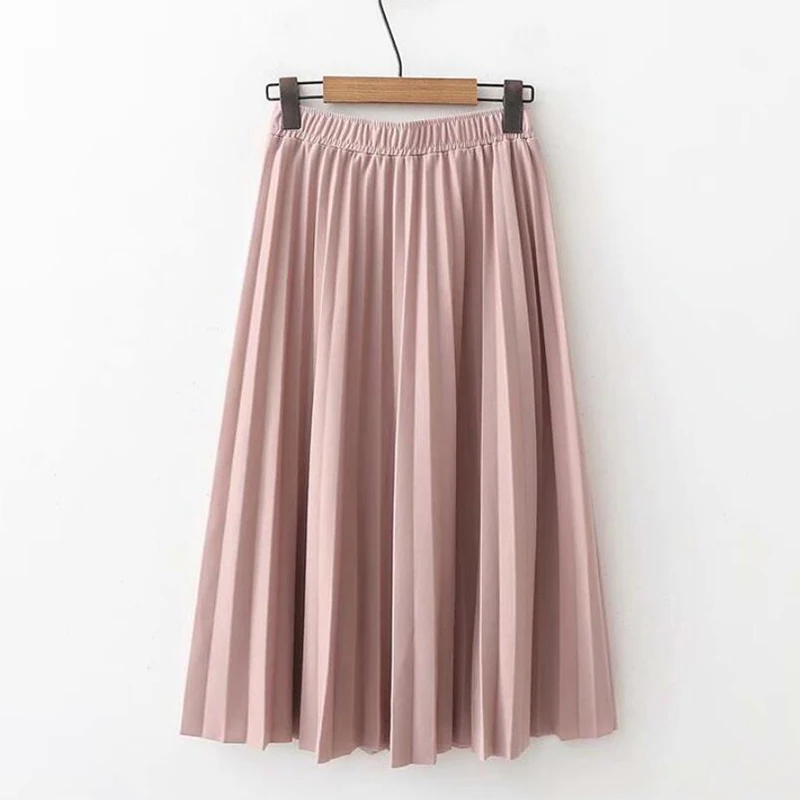 2021 Spring Summer Women High Waist Skirt Solid Color Pleated Skirt Women Causal Midi Skirts
2021 Spring Summer Women High Waist Skirt Solid Color Pleated Skirt Women Causal Midi Skirts