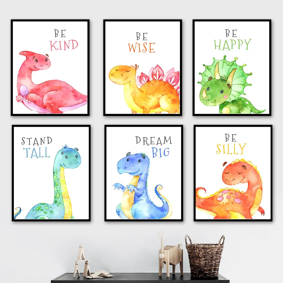 Cartoon Tyrannosaurus Stegosaurus Triceratops Wall Art Canvas Painting Nordic Posters And Prints Wall Pictures Kids Room Decor
Cartoon Tyrannosaurus Stegosaurus Triceratops Wall Art Canvas Painting Nordic Posters And Prints Wall Pictures Kids Room Decor