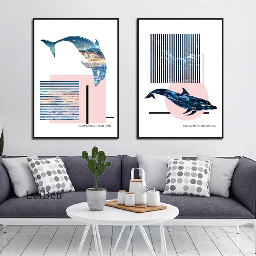 Nordic Minimalist Fashion Dolphin Silhouette Landscape Picture Wall Art Canvas Painting Print Picture Living Room Home Decor
Nordic Minimalist Fashion Dolphin Silhouette Landscape Picture Wall Art Canvas Painting Print Picture Living Room Home Decor