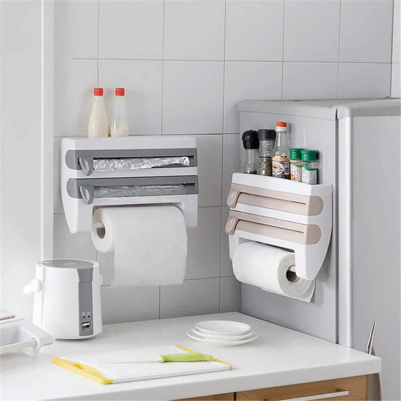 refrigerator cutter support, film storage for cutting tin sheets, paper towel holder and kitchen shelf hook
refrigerator cutter support, film storage for cutting tin sheets, paper towel holder and kitchen shelf hook