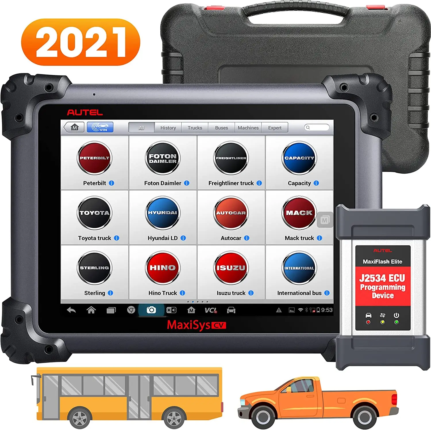 Autel Maxisys CV сканер MS908CV для тяжелых грузовиков диагностический инструмент с инструментом программирования J2534 ECU Диагностика коммерческих ав...
Autel Maxisys CV сканер MS908CV для тяжелых грузовиков диагностический инструмент с инструментом программирования J2534 ECU Диагностика коммерческих ав...