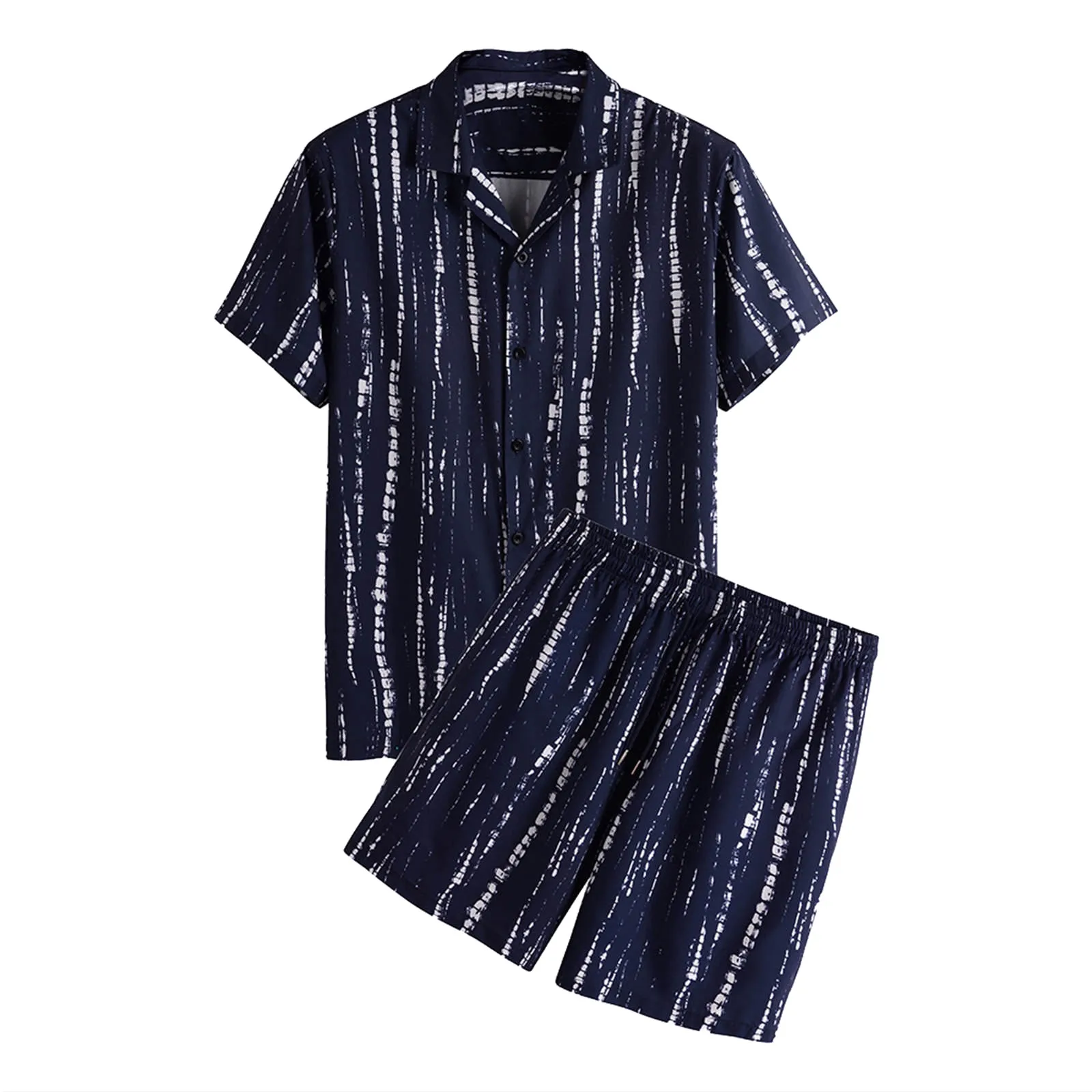 Men's Spring/Summer Striped Color Block Casual Short Sleeve Shorts Set Shirts Casual Refreshing Suits Comfortable Masculino
Men's Spring/Summer Striped Color Block Casual Short Sleeve Shorts Set Shirts Casual Refreshing Suits Comfortable Masculino