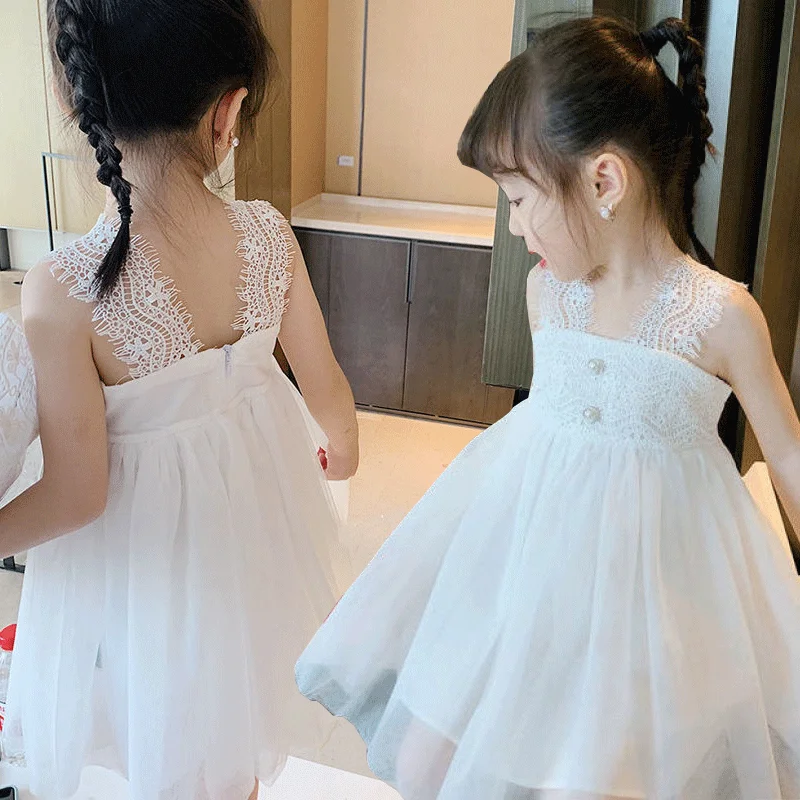 Fashion Girls Dress 2021 Summer New Lovely Child Lace Sling mesh Princess Party Costume 2-7 Cute Kids Clothing
Fashion Girls Dress 2021 Summer New Lovely Child Lace Sling mesh Princess Party Costume 2-7 Cute Kids Clothing