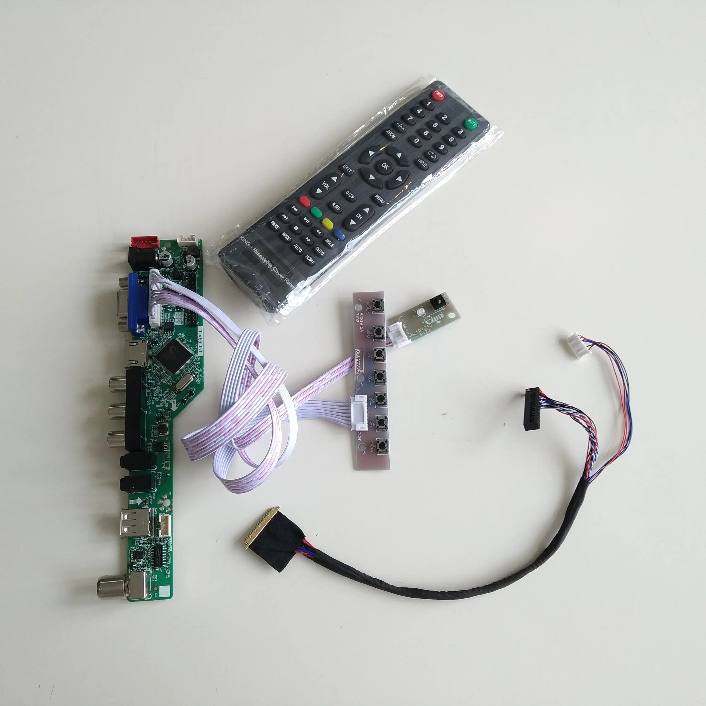 For B116XW03 V2 11.6" 1366×768 card screen moniter TV LCD LED VGA AV USB LED driver Board DIY kit
For B116XW03 V2 11.6" 1366×768 card screen moniter TV LCD LED VGA AV USB LED driver Board DIY kit