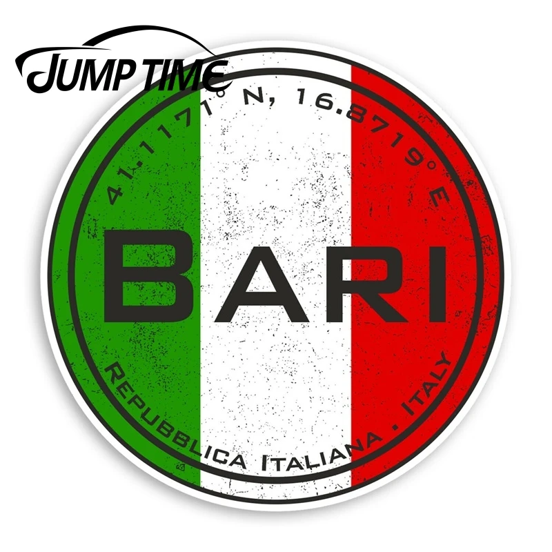 Виниловая наклейка с итальянским флагом и надписью Jump Time | Автомобили мотоциклы