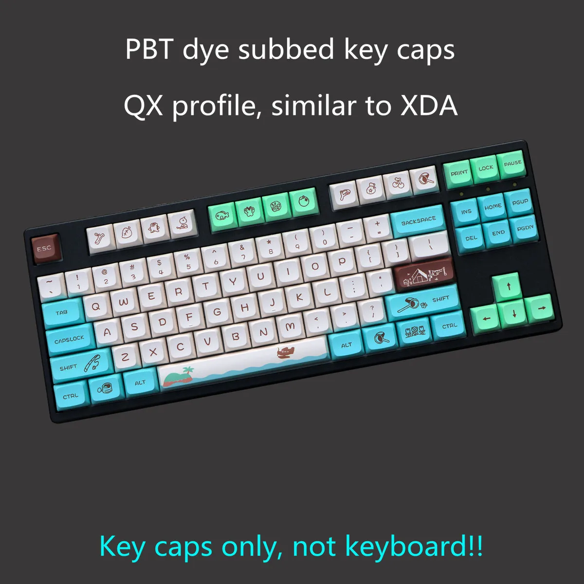 134 Keys/set PBT Dye Subbed Key Cap For MX Switch Mechanical Keyboard QX XDA Profile Keycaps For Animal Crossing
134 Keys/set PBT Dye Subbed Key Cap For MX Switch Mechanical Keyboard QX XDA Profile Keycaps For Animal Crossing