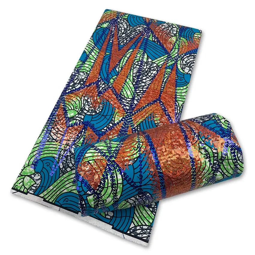 New Design Best Quality African Full Sequins Wax Fabrics Nigeria Ankara Lace Printed Materials 6Yards/Pcs Sewing Dress
New Design Best Quality African Full Sequins Wax Fabrics Nigeria Ankara Lace Printed Materials 6Yards/Pcs Sewing Dress