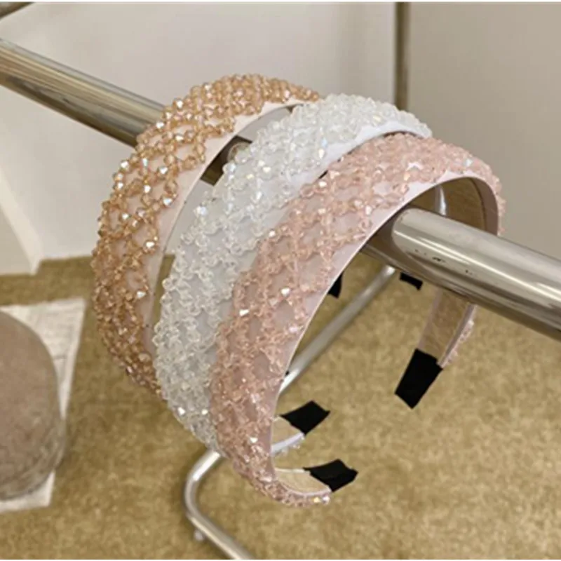 Women Hair Jewelry Solid Crystals Hairband Handmade Weaving Crystals Head Band for Adults Girls Hair Headband Bling Hair Hoop
Women Hair Jewelry Solid Crystals Hairband Handmade Weaving Crystals Head Band for Adults Girls Hair Headband Bling Hair Hoop