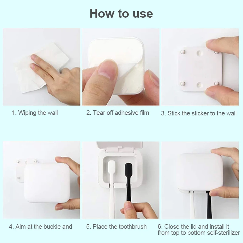 Travel Toothbrush Holder Deep UV Portable Tooth Brush Uv Sterilization USB Rechargeable Wall Mount Toothbrush Sanitizer Case
Travel Toothbrush Holder Deep UV Portable Tooth Brush Uv Sterilization USB Rechargeable Wall Mount Toothbrush Sanitizer Case