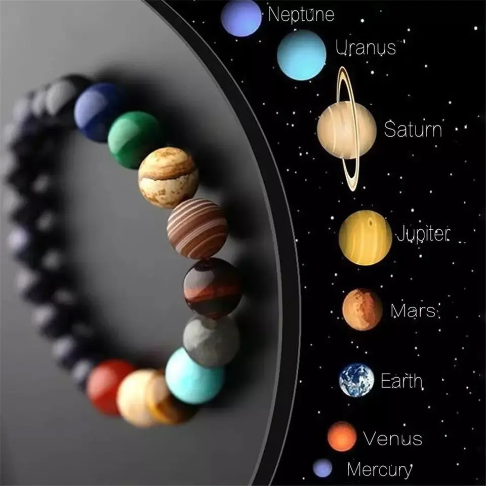 Selling Universe Galaxy Solar System Eight Planets Guarding Stars Natural Stone Couples Beaded Bracelets for Women Men Jewelry
Selling Universe Galaxy Solar System Eight Planets Guarding Stars Natural Stone Couples Beaded Bracelets for Women Men Jewelry