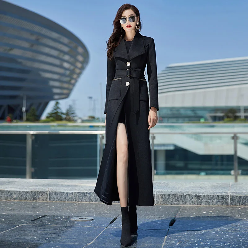 Черное шерстяное пальто женская новая зимняя 2020 большой отворот талии закрытия темперамент супер длинное шерстяное пальто для женщин, высо...
Черное шерстяное пальто женская новая зимняя 2020 большой отворот талии закрытия темперамент супер длинное шерстяное пальто для женщин, высо...