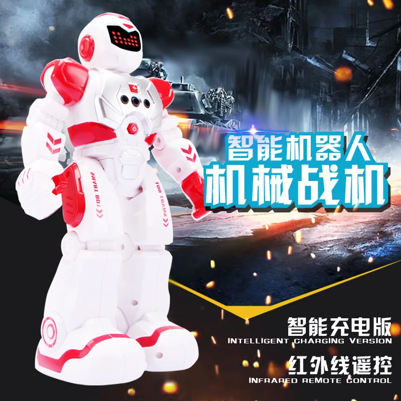 

Mechanical War Police Early Education Robot Electric Singing Infrared Induction Children Remote Control Toy Intelligent Robot