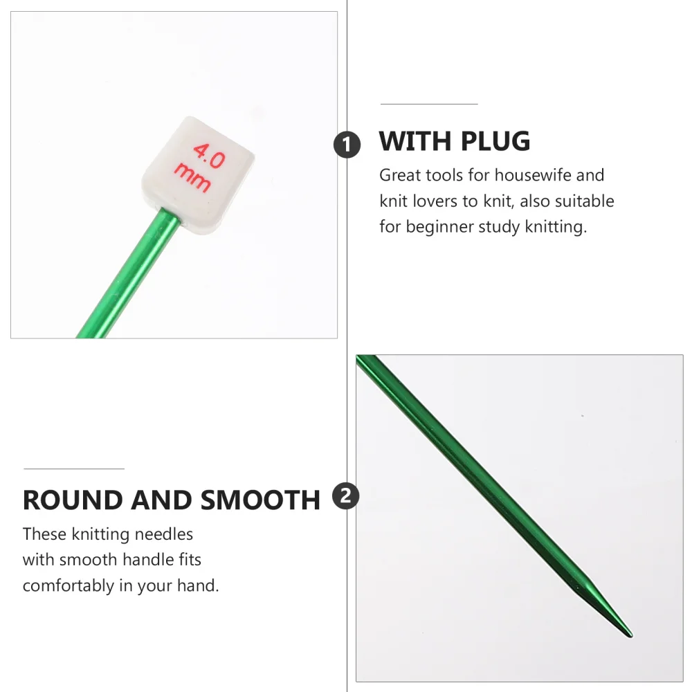 6Pcs Aluminum Knitting Needles Straight Single Pointed Knitting Needles Tools 
6Pcs Aluminum Knitting Needles Straight Single Pointed Knitting Needles Tools