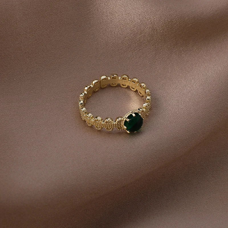 LOVOACC Statement Hollow Out Green Cubic Zircon Ring for Women Temperament Gold Color Open Adjustable Index Finger Ring Jewelry
LOVOACC Statement Hollow Out Green Cubic Zircon Ring for Women Temperament Gold Color Open Adjustable Index Finger Ring Jewelry