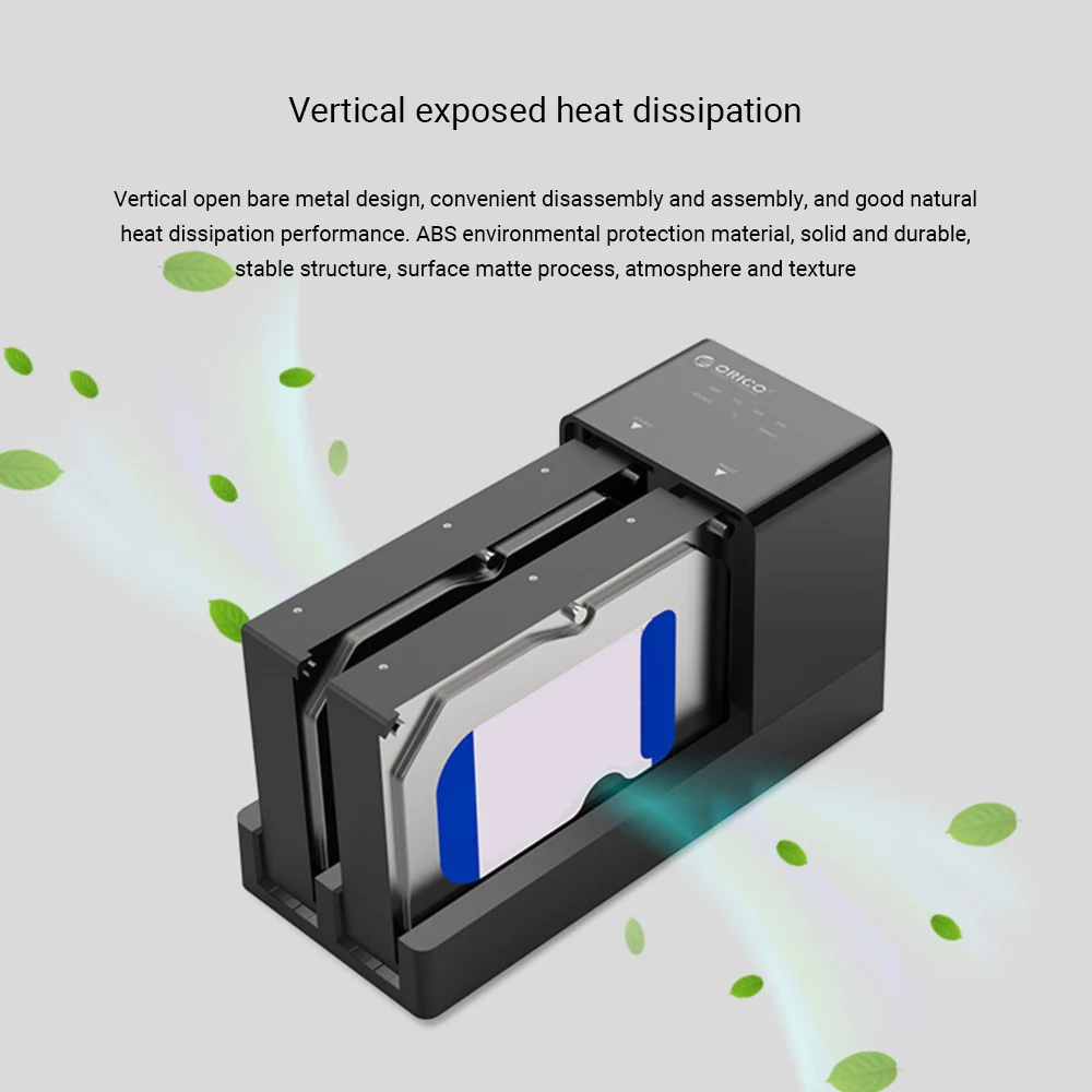 ORICO USB 3.0 to SATA Dual Bay External Hard Drive Docking Station Enclosure for 2.5/3.5 Inch HDD SSD with Offline Copy Function
ORICO USB 3.0 to SATA Dual Bay External Hard Drive Docking Station Enclosure for 2.5/3.5 Inch HDD SSD with Offline Copy Function