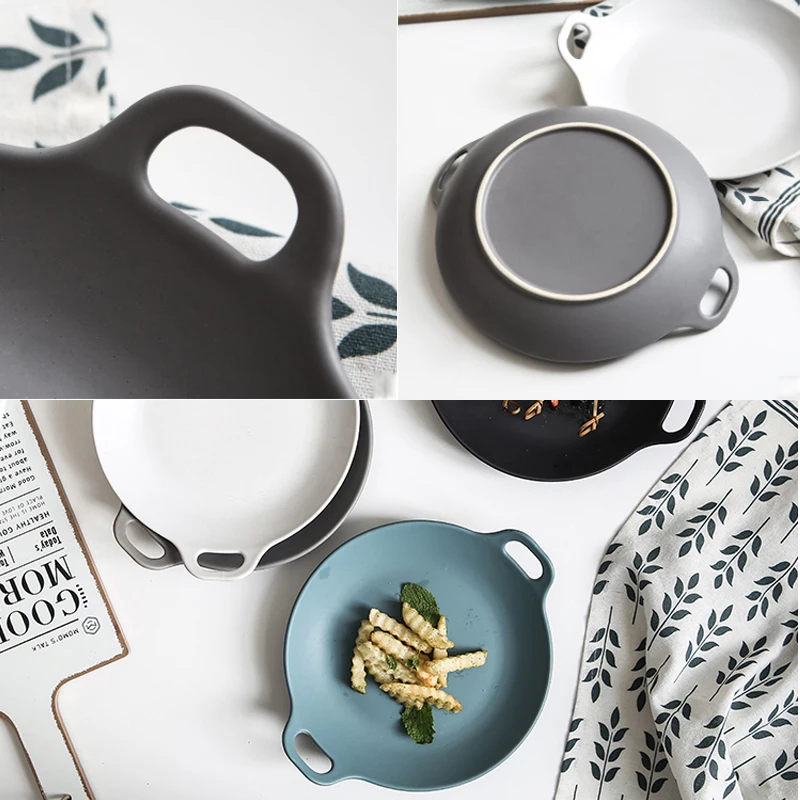 Ceramic Dinner Plates Beef Plate Tableware Round Glaze Down Coloured Dessert Plate Cake Creative Double Ear Plate Ceramic Plate
Ceramic Dinner Plates Beef Plate Tableware Round Glaze Down Coloured Dessert Plate Cake Creative Double Ear Plate Ceramic Plate