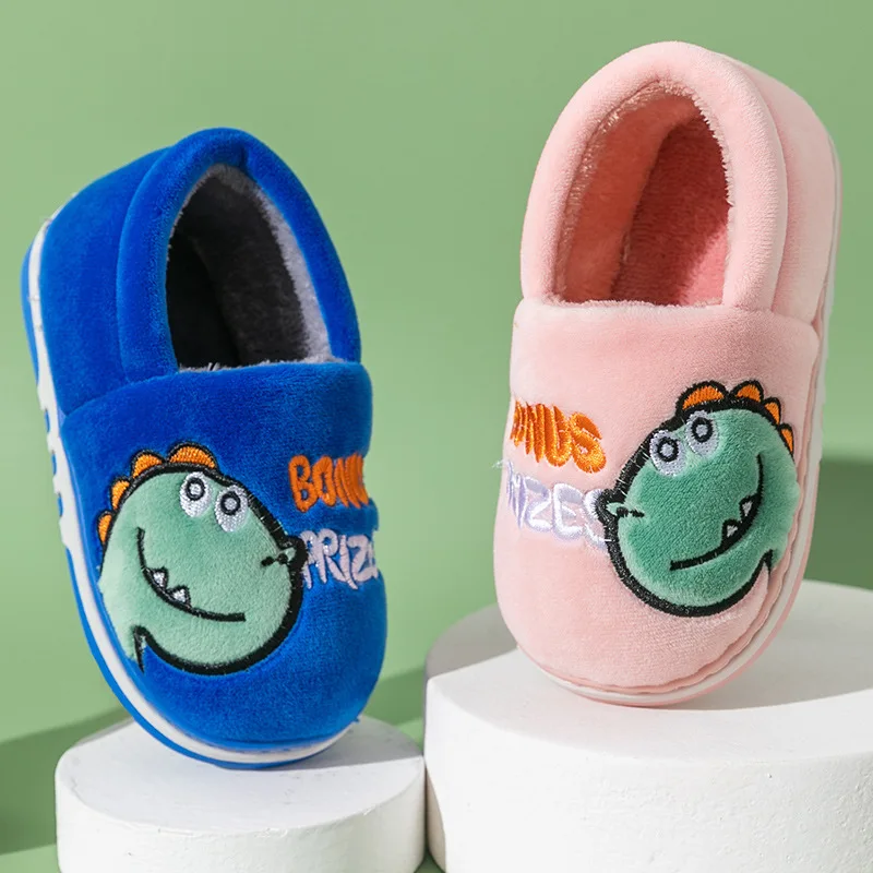 Winter Plush Warm Home Cotton Shoes Boys Girls Furry Slides Soft Sole Non-slip Comfortable Cartoon Dinosaur Slippers for Kids
Winter Plush Warm Home Cotton Shoes Boys Girls Furry Slides Soft Sole Non-slip Comfortable Cartoon Dinosaur Slippers for Kids